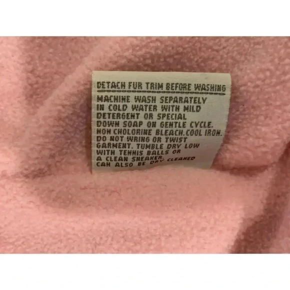 1 Madison Pink‎ puffer jacket zipper pockets/phone pocket/fox fur-Medium - Picture 6 of 10